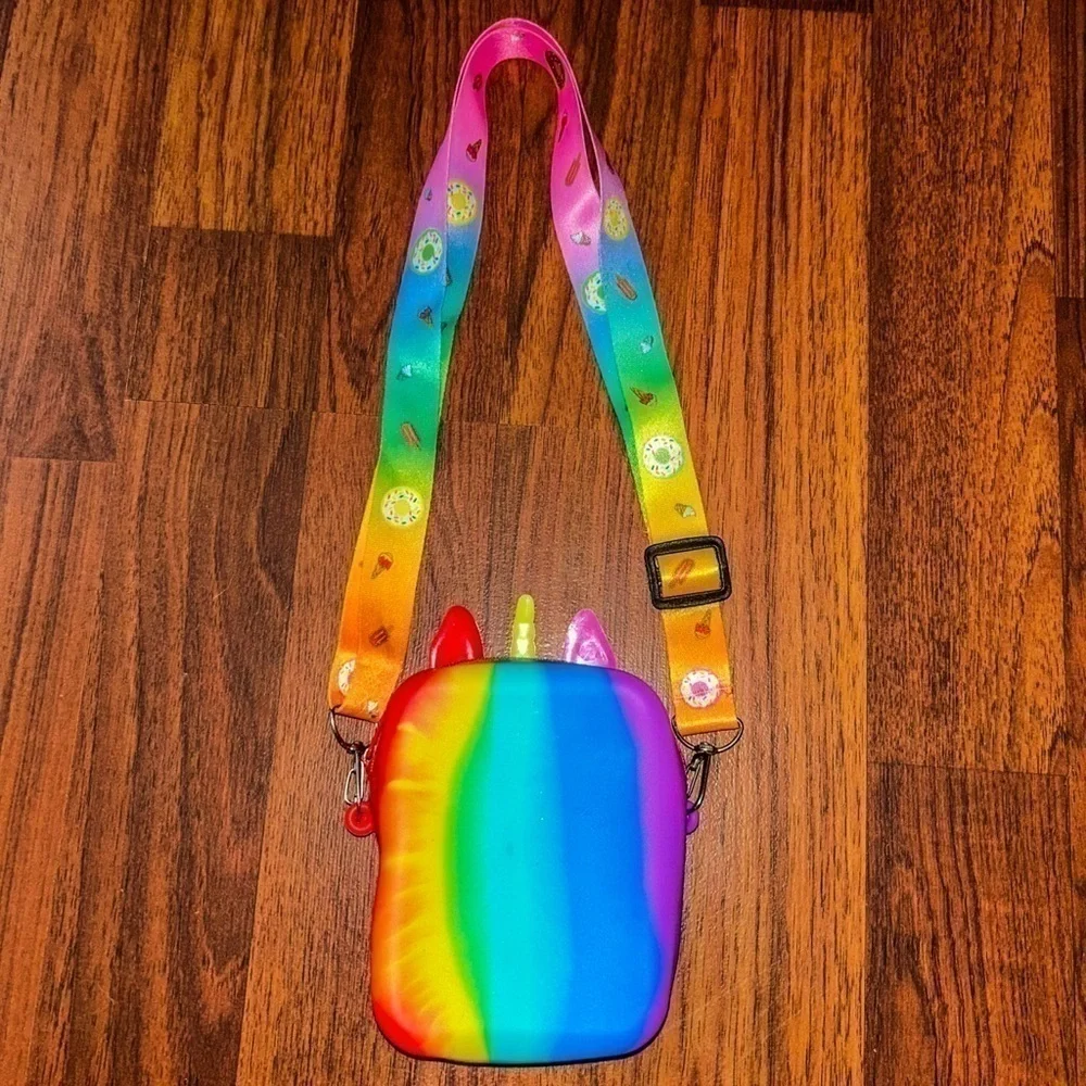 Unicorn Pop It Youth Multicolored Crossbody Small Bag